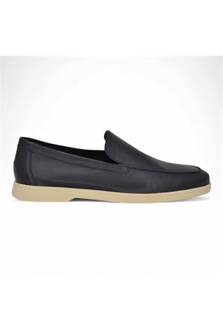 Mocassino uomo in pelle colore blu notte. FRAU | 32P0-PELLE BLU